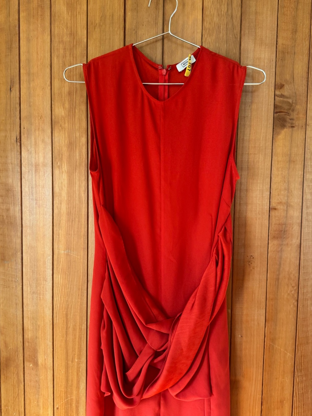 NOMIA Red Draped Maxi Dress Runway Era